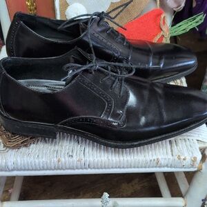 Stacy Adams Shiny Black Leather Oxfords